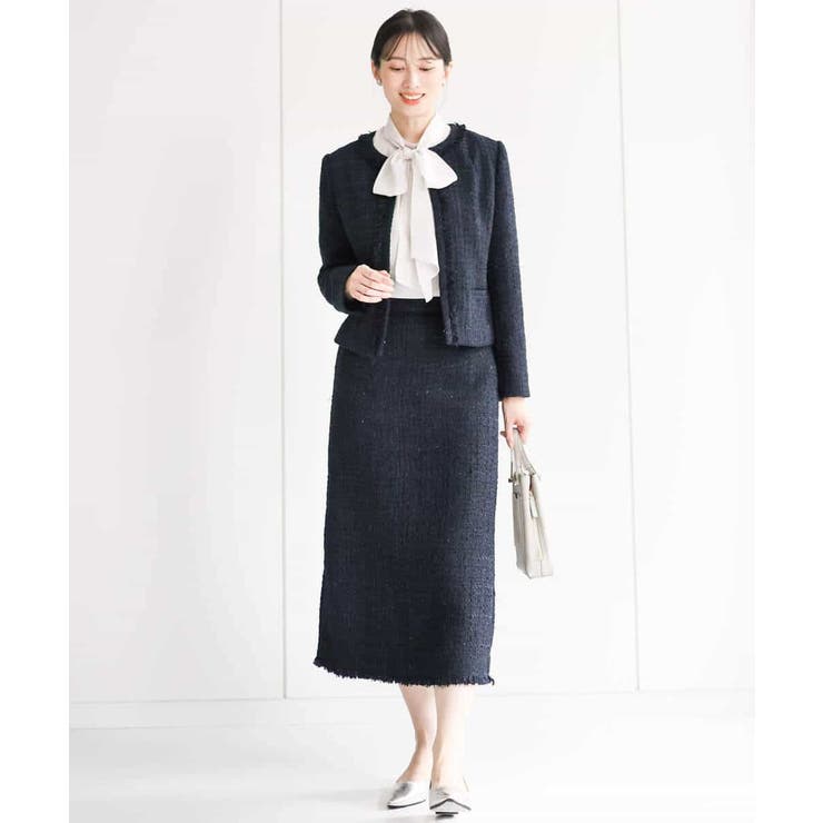 ツイードナロースカート/洗える | MK MICHEL KLEIN | 詳細画像4 