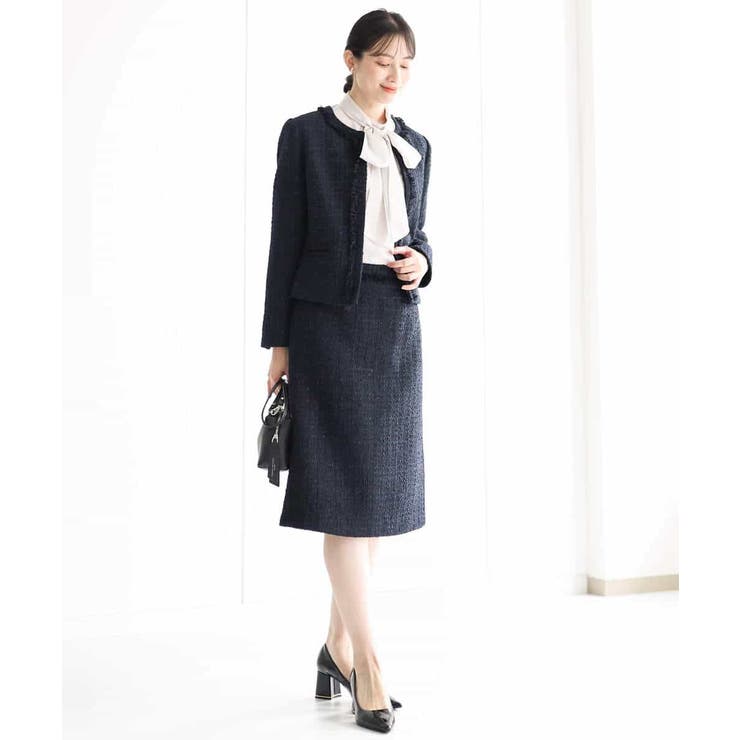 ファンシーツイードスカート/セットアップ対応/洗える | MK MICHEL KLEIN | 詳細画像4 