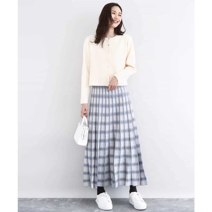 チェック柄プリーツニットスカート/洗える | MK MICHEL KLEIN | 詳細画像11 