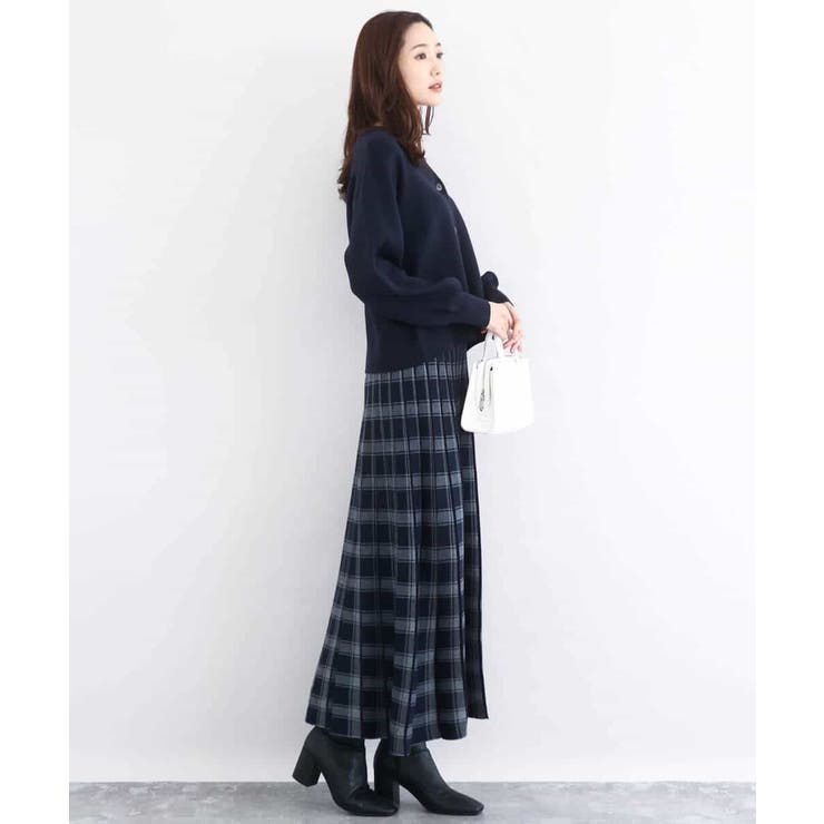 チェック柄プリーツニットスカート/洗える | MK MICHEL KLEIN | 詳細画像21 