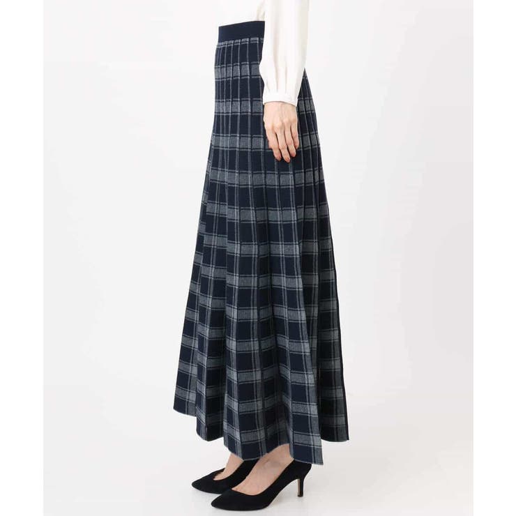 チェック柄プリーツニットスカート/洗える | MK MICHEL KLEIN | 詳細画像26 