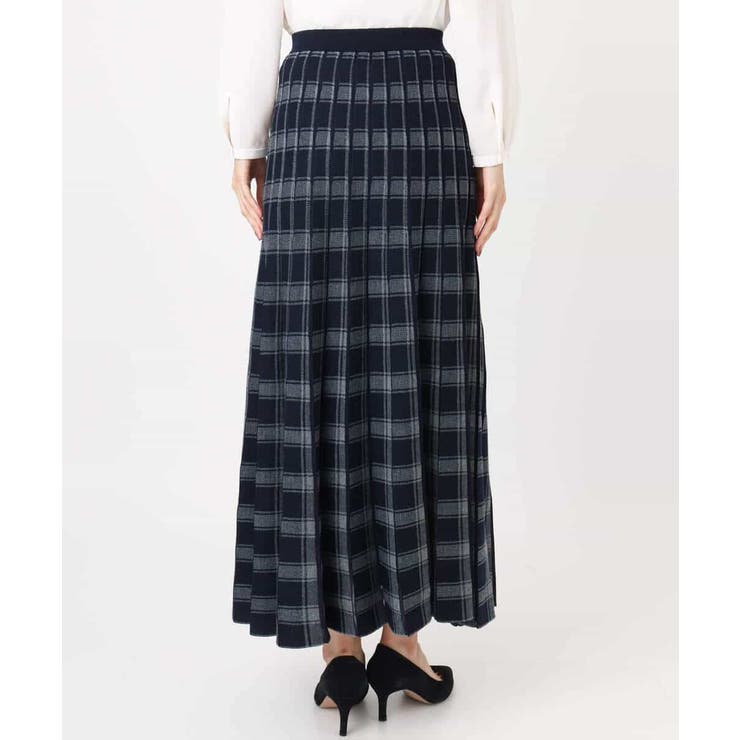 チェック柄プリーツニットスカート/洗える | MK MICHEL KLEIN | 詳細画像27 