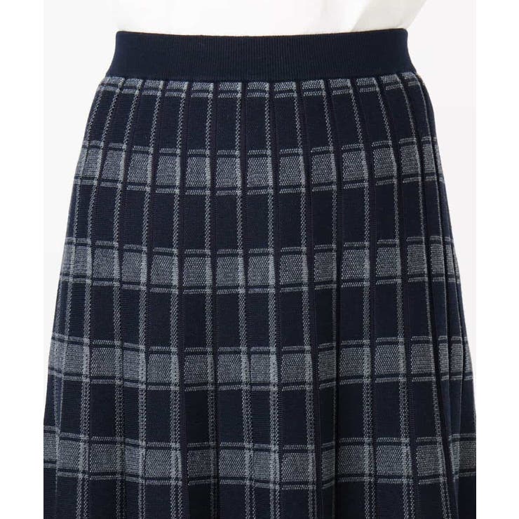 チェック柄プリーツニットスカート/洗える | MK MICHEL KLEIN | 詳細画像28 