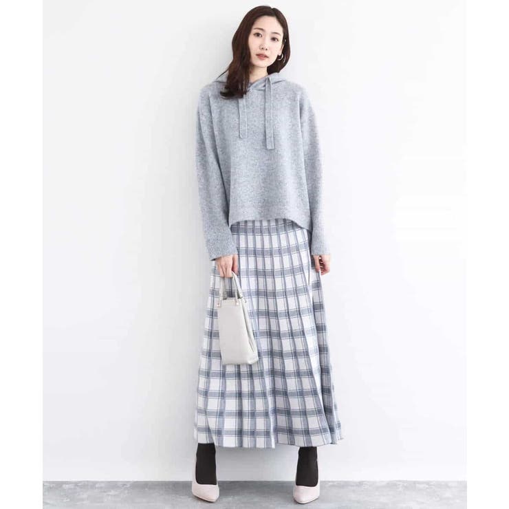 チェック柄プリーツニットスカート/洗える | MK MICHEL KLEIN | 詳細画像6 