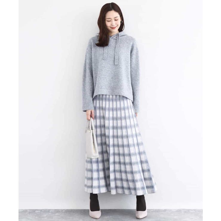 チェック柄プリーツニットスカート/洗える | MK MICHEL KLEIN | 詳細画像7 