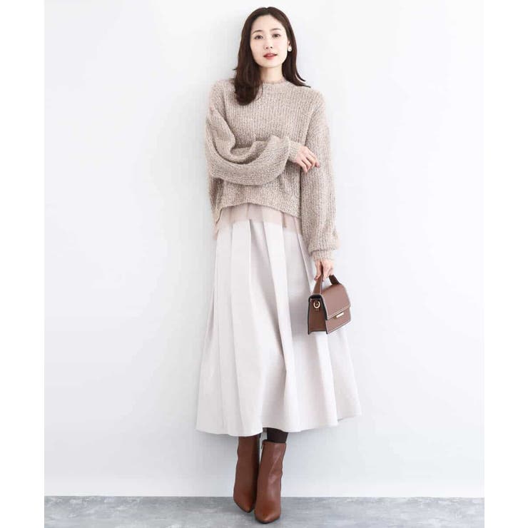 メモリータフタ タックフレアスカート/洗える | MK MICHEL KLEIN | 詳細画像10 