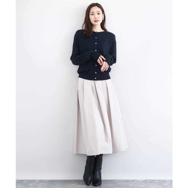 メモリータフタ タックフレアスカート/洗える | MK MICHEL KLEIN | 詳細画像14 