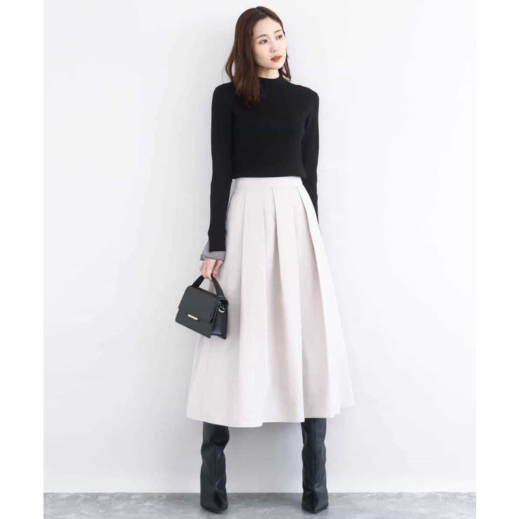 メモリータフタ タックフレアスカート/洗える | MK MICHEL KLEIN | 詳細画像16 