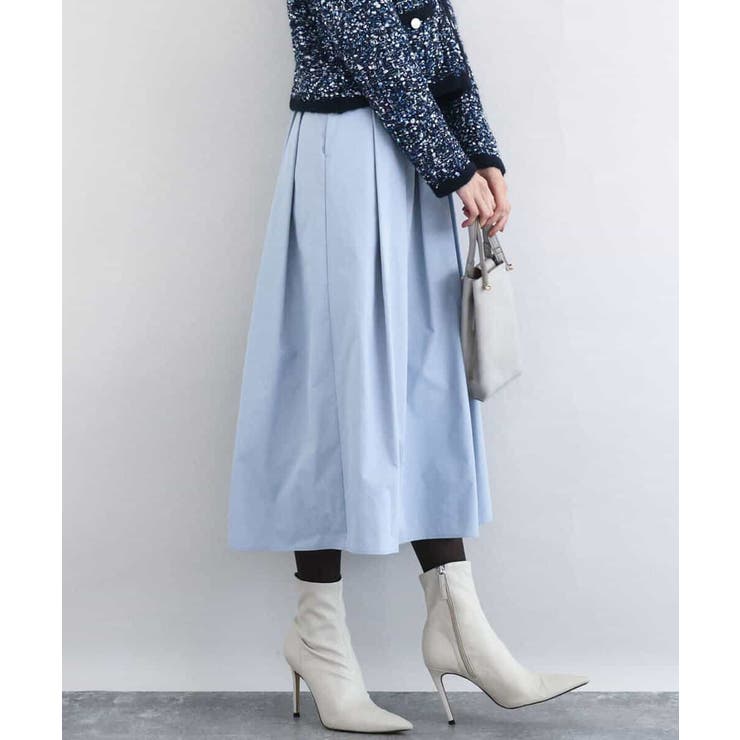 メモリータフタ タックフレアスカート/洗える | MK MICHEL KLEIN | 詳細画像19 