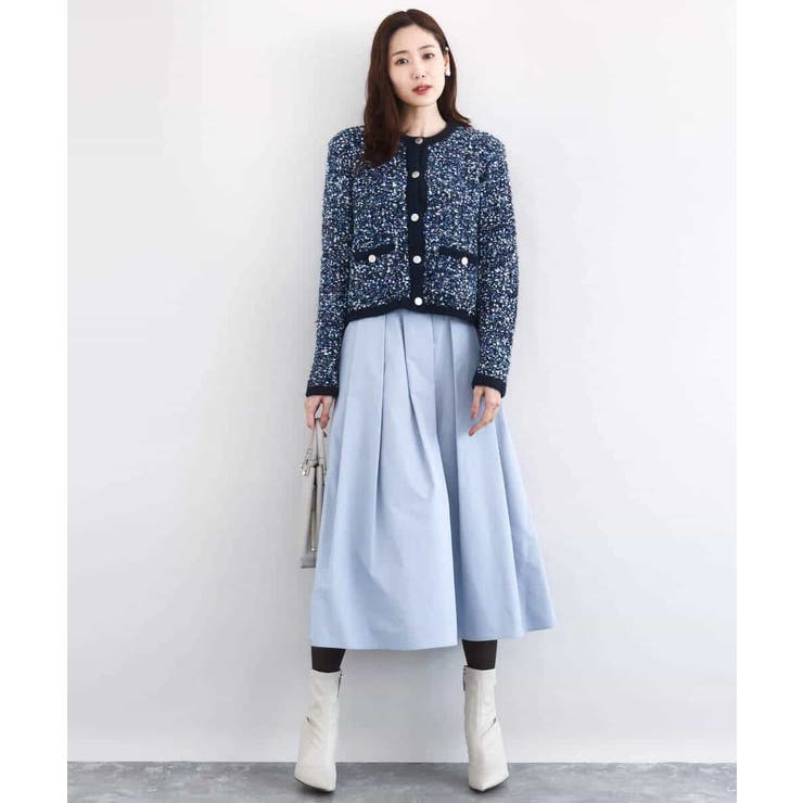 メモリータフタ タックフレアスカート/洗える | MK MICHEL KLEIN | 詳細画像20 