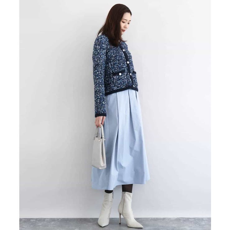 メモリータフタ タックフレアスカート/洗える | MK MICHEL KLEIN | 詳細画像21 