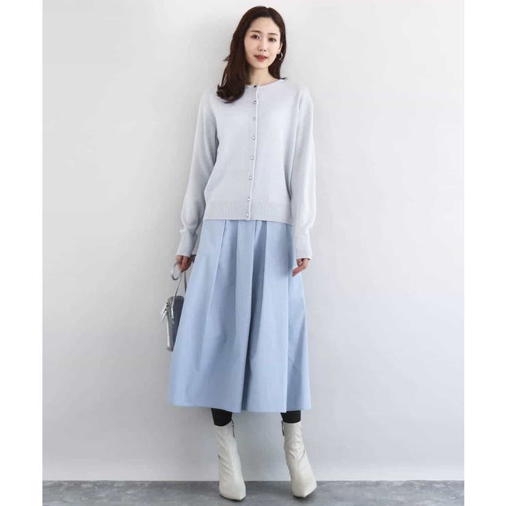 メモリータフタ タックフレアスカート/洗える | MK MICHEL KLEIN | 詳細画像23 