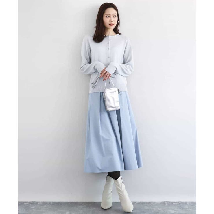 メモリータフタ タックフレアスカート/洗える | MK MICHEL KLEIN | 詳細画像24 