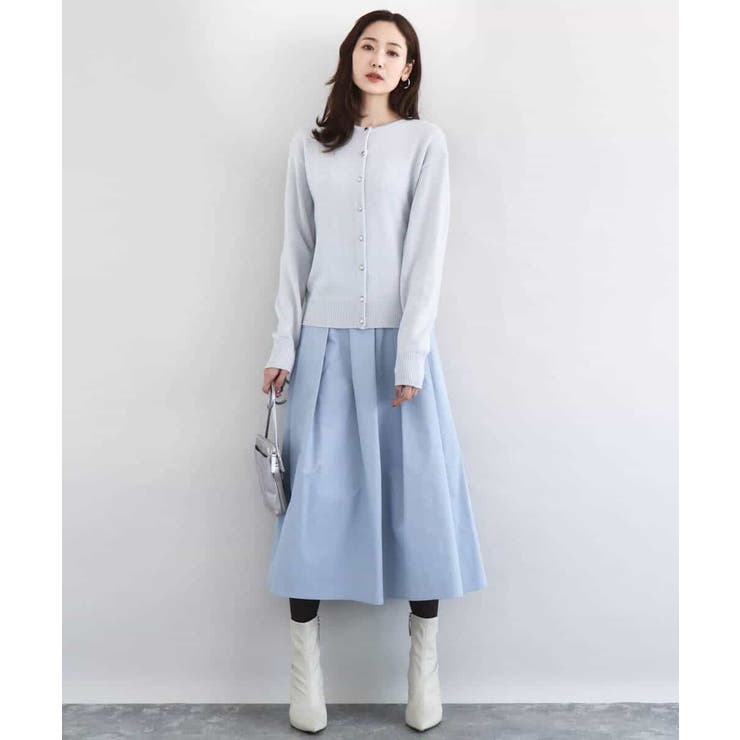 メモリータフタ タックフレアスカート/洗える | MK MICHEL KLEIN | 詳細画像25 