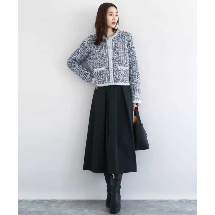 メモリータフタ タックフレアスカート/洗える | MK MICHEL KLEIN | 詳細画像7 