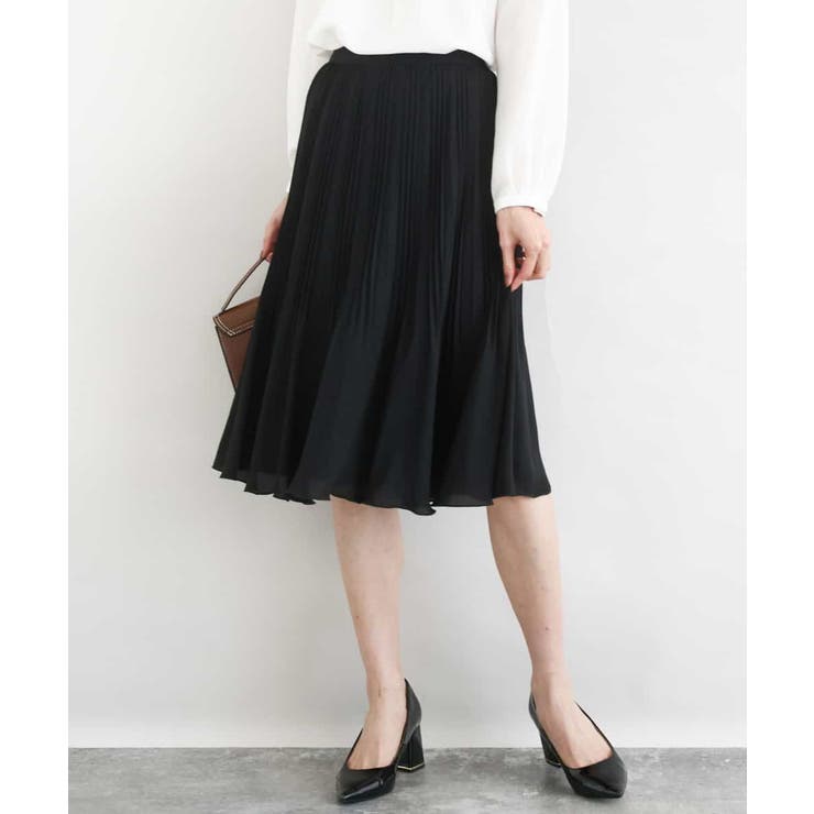 リバーシブルシフォンプリーツスカート/洗える | MK MICHEL KLEIN | 詳細画像1 