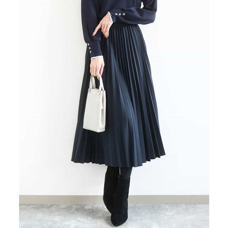 プリーツデザインスカート/洗える | MK MICHEL KLEIN | 詳細画像2 