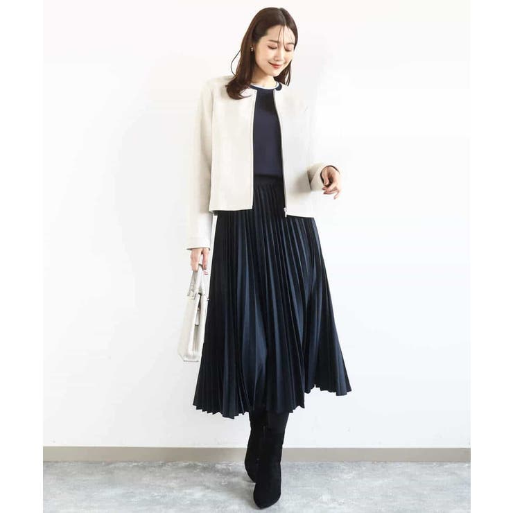 プリーツデザインスカート/洗える | MK MICHEL KLEIN | 詳細画像6 