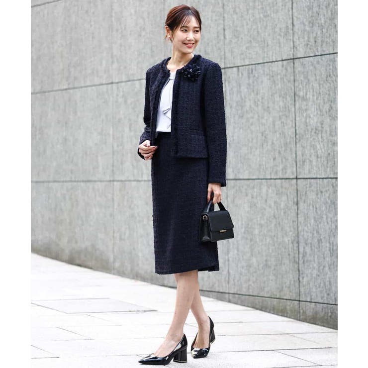 ファンシーツイードスカート/セットアップ対応/洗える | MK MICHEL KLEIN | 詳細画像3 