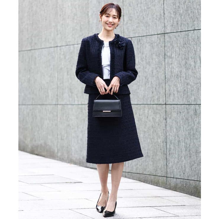 ファンシーツイードスカート/セットアップ対応/洗える | MK MICHEL KLEIN | 詳細画像4 