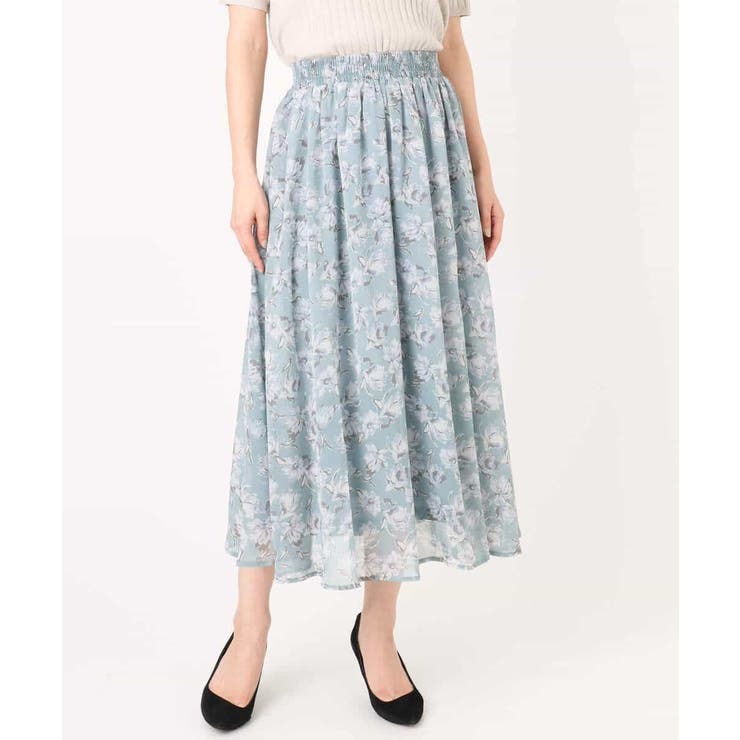 花柄シフォンスカート/洗える | MK MICHEL KLEIN | 詳細画像17 