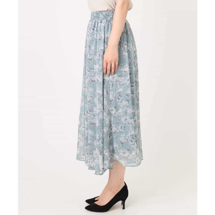 花柄シフォンスカート/洗える | MK MICHEL KLEIN | 詳細画像18 