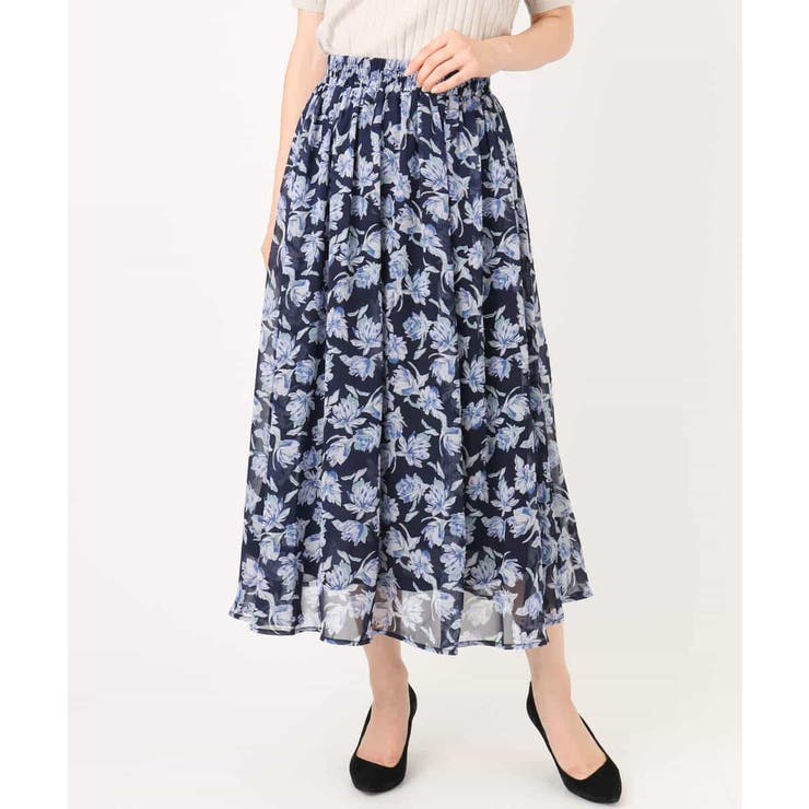 花柄シフォンスカート/洗える | MK MICHEL KLEIN | 詳細画像23 