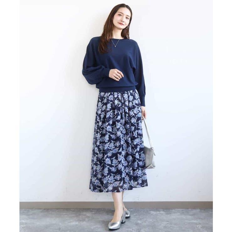 花柄シフォンスカート/洗える | MK MICHEL KLEIN | 詳細画像8 