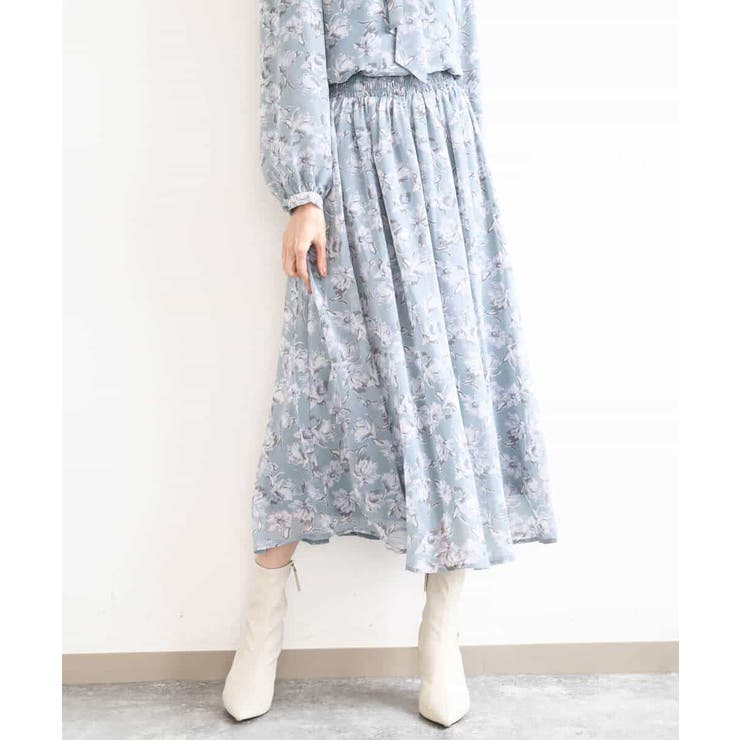 花柄シフォンスカート/洗える | MK MICHEL KLEIN | 詳細画像9 