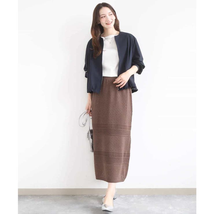 アイレット編みクロシェ風ニットスカート/洗える | MK MICHEL KLEIN | 詳細画像17 
