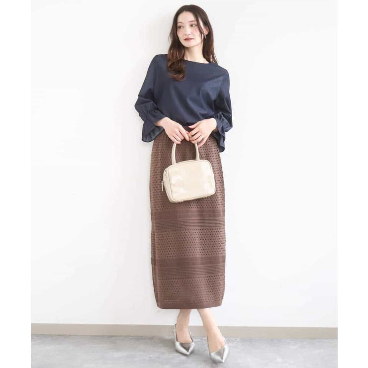 アイレット編みクロシェ風ニットスカート/洗える | MK MICHEL KLEIN | 詳細画像20 