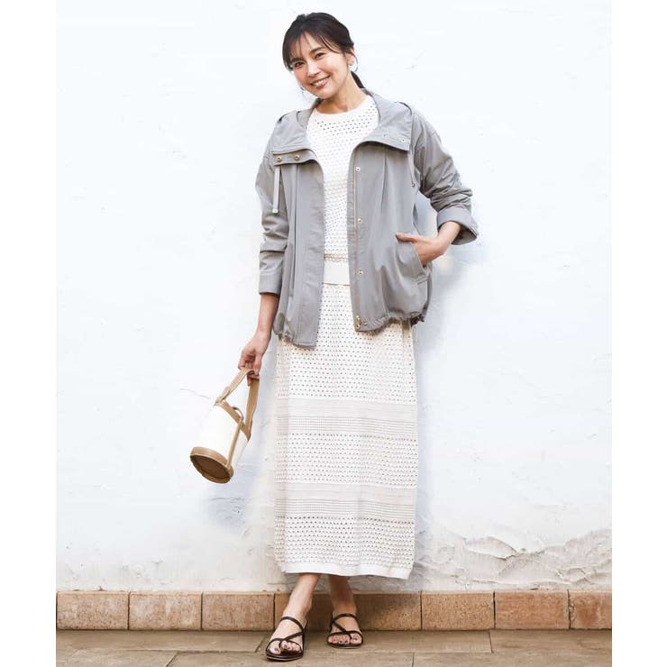 アイレット編みクロシェ風ニットスカート/洗える | MK MICHEL KLEIN | 詳細画像32 