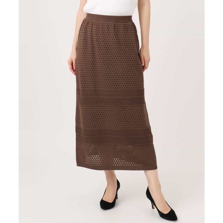 アイレット編みクロシェ風ニットスカート/洗える | MK MICHEL KLEIN | 詳細画像37 
