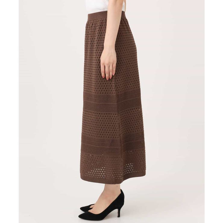 アイレット編みクロシェ風ニットスカート/洗える | MK MICHEL KLEIN | 詳細画像38 