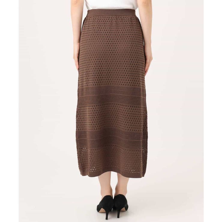 アイレット編みクロシェ風ニットスカート/洗える | MK MICHEL KLEIN | 詳細画像39 