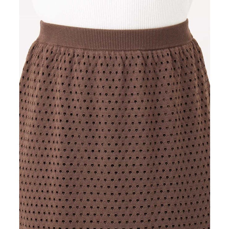 アイレット編みクロシェ風ニットスカート/洗える | MK MICHEL KLEIN | 詳細画像40 