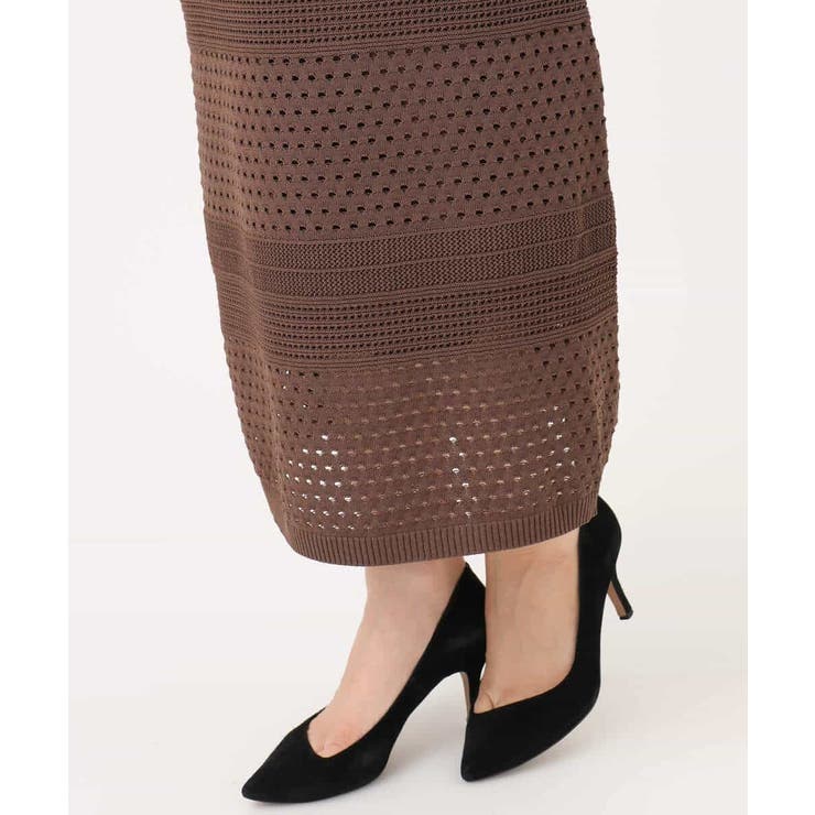 アイレット編みクロシェ風ニットスカート/洗える | MK MICHEL KLEIN | 詳細画像41 
