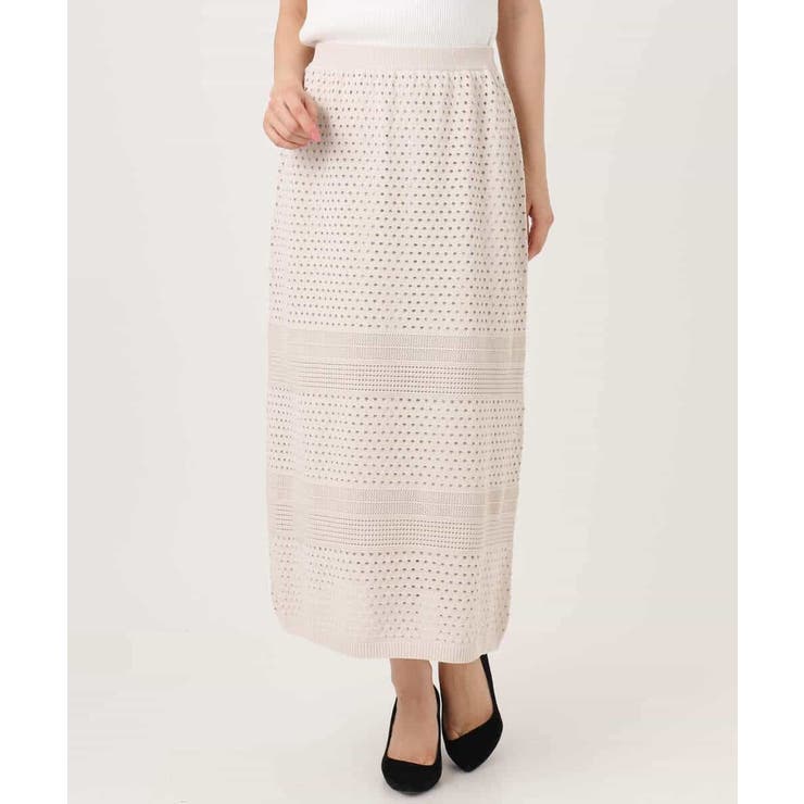 アイレット編みクロシェ風ニットスカート/洗える | MK MICHEL KLEIN | 詳細画像43 