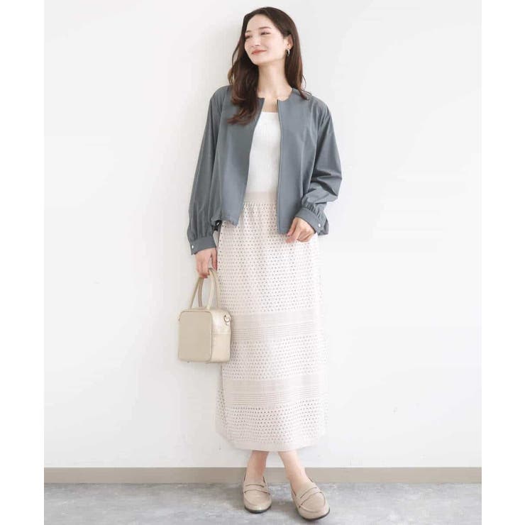 アイレット編みクロシェ風ニットスカート/洗える | MK MICHEL KLEIN | 詳細画像9 