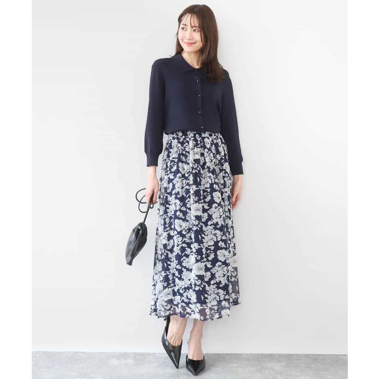 花柄シフォンスカート/洗える | MK MICHEL KLEIN | 詳細画像10 