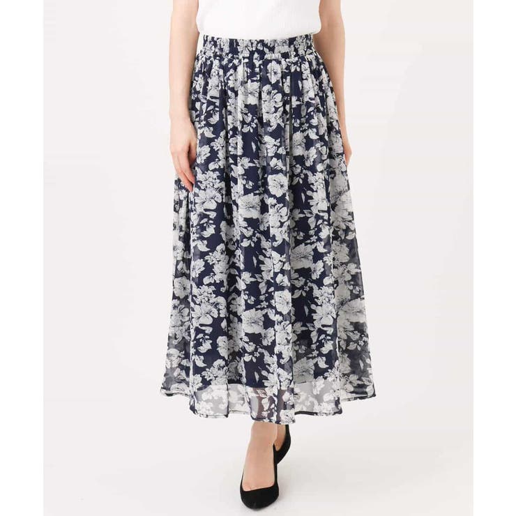 花柄シフォンスカート/洗える | MK MICHEL KLEIN | 詳細画像21 