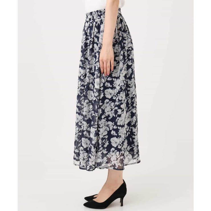 花柄シフォンスカート/洗える | MK MICHEL KLEIN | 詳細画像22 