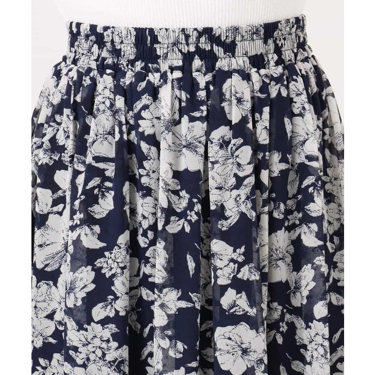 花柄シフォンスカート/洗える | MK MICHEL KLEIN | 詳細画像24 