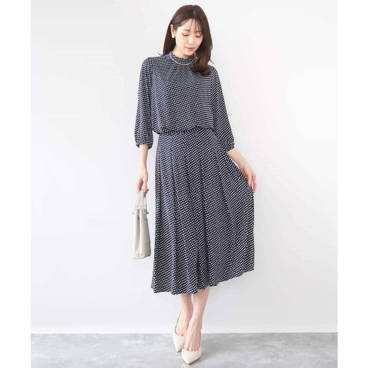 幾何柄ジャージータックスカート/洗える | MK MICHEL KLEIN | 詳細画像10 