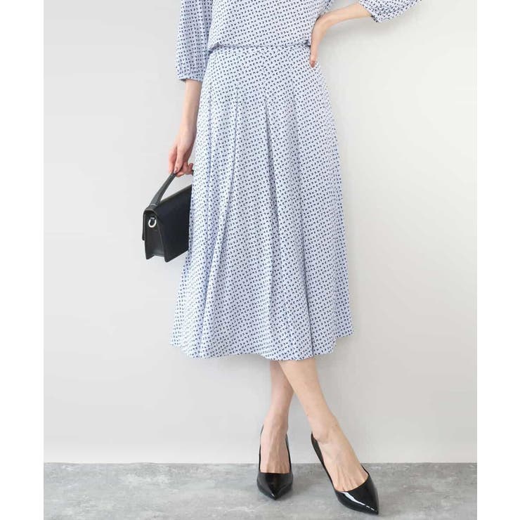 幾何柄ジャージータックスカート/洗える | MK MICHEL KLEIN | 詳細画像12 