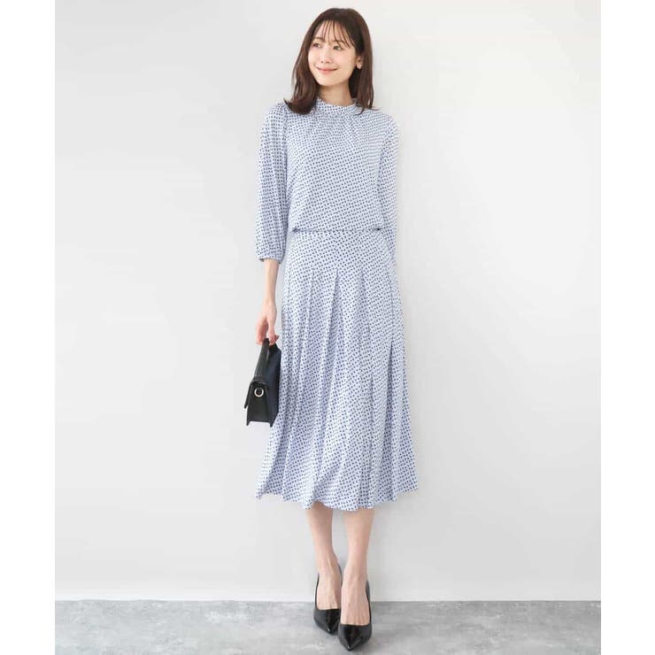 幾何柄ジャージータックスカート/洗える | MK MICHEL KLEIN | 詳細画像13 