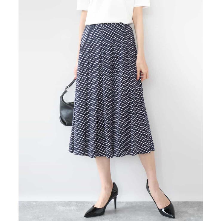 幾何柄ジャージータックスカート/洗える | MK MICHEL KLEIN | 詳細画像2 