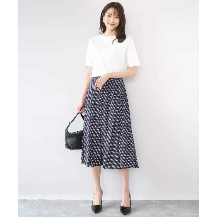 幾何柄ジャージータックスカート/洗える | MK MICHEL KLEIN | 詳細画像4 