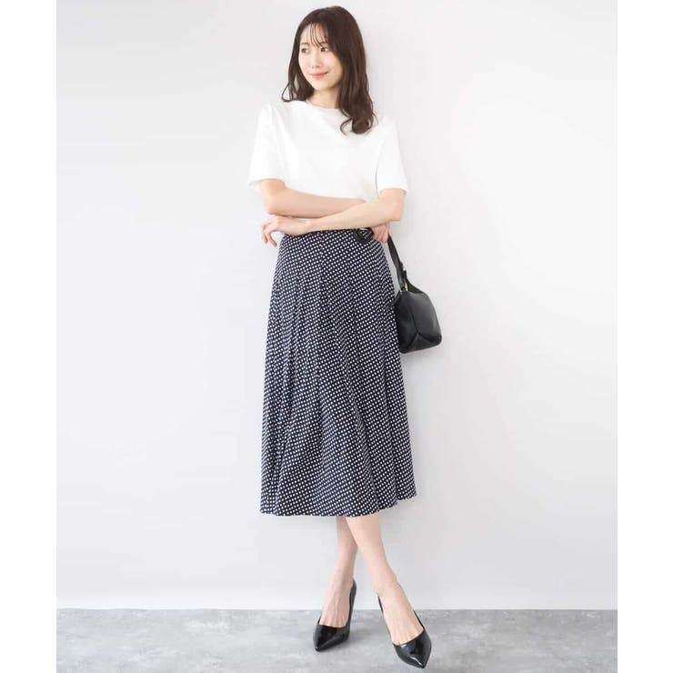 幾何柄ジャージータックスカート/洗える | MK MICHEL KLEIN | 詳細画像5 
