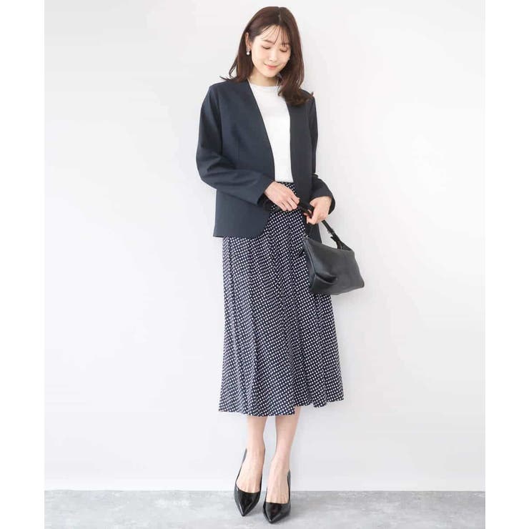 幾何柄ジャージータックスカート/洗える | MK MICHEL KLEIN | 詳細画像7 